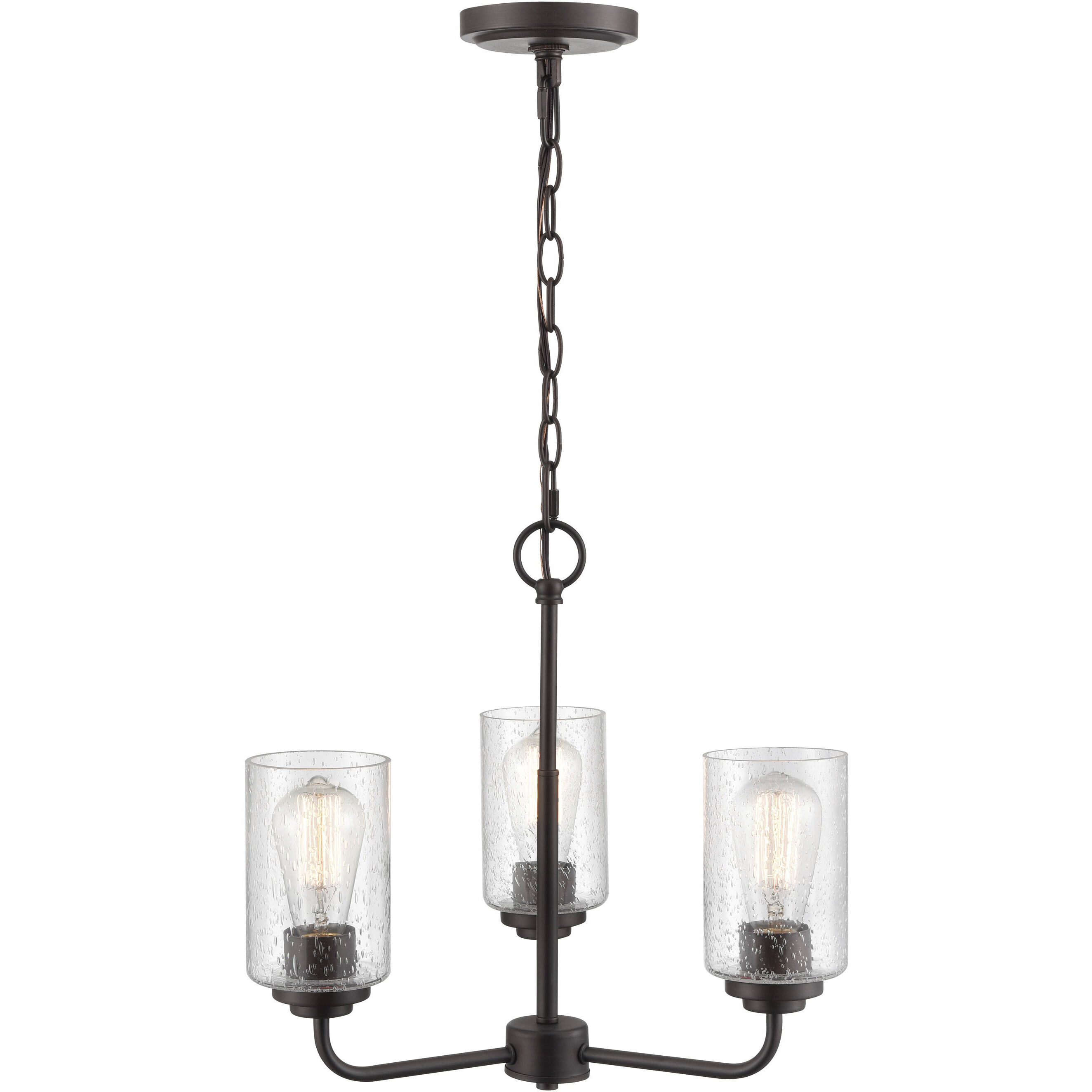 Moven 3 Light 18 inch Rubbed Bronze Chandelier Ceiling Light